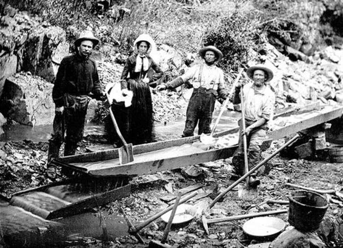 California gold rush: Gold rush from 1848 until 1855