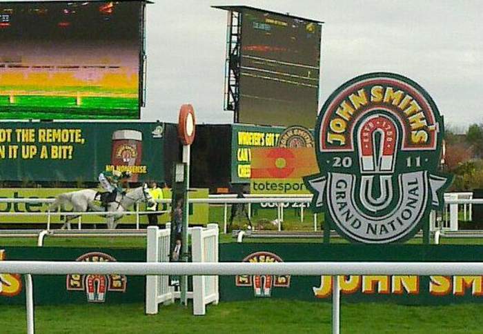 Grand National: English steeplechase horse race that takes place at Aintree Racecourse, Liverpool, England