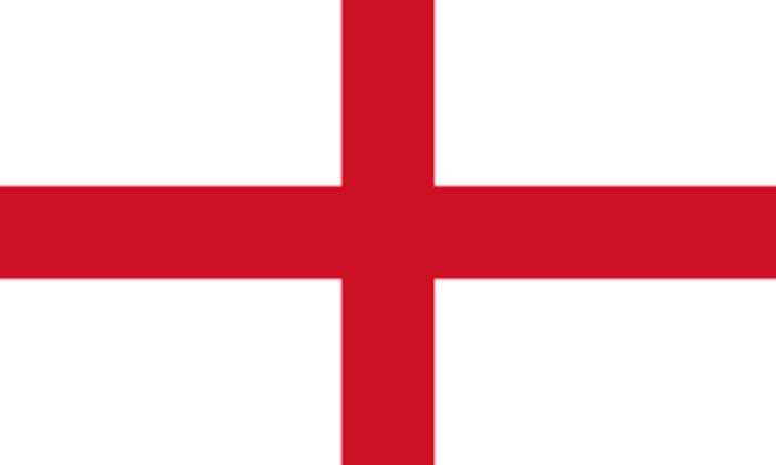 Saint George's Cross: Red cross on a white background