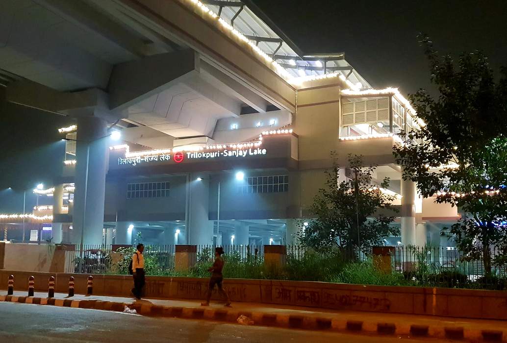Trilokpuri Sanjay Lake metro station: Metro station in Delhi, India